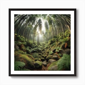 Ferns In The Forest 10 Art Print
