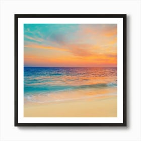 Sunset On The Beach 9 Art Print