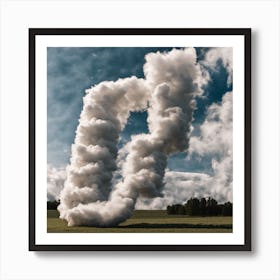 The Clouds Are Sculpted In The Shape Of The Letter H Art Print