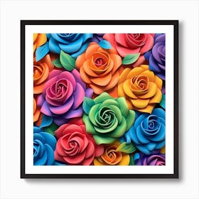 Colorful Roses 1 Art Print