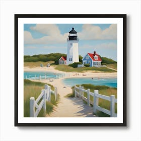 Cape Cod, Massachusetts Series. Style of David Hockney 3 Art Print