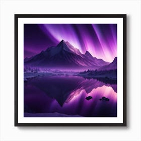 The Stage Of Radiant Purple Aurora Art Print