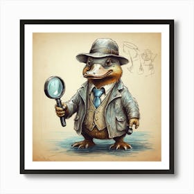 Detective Duck 16 Art Print