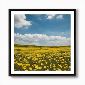 Yellow Dandelions 2 Art Print