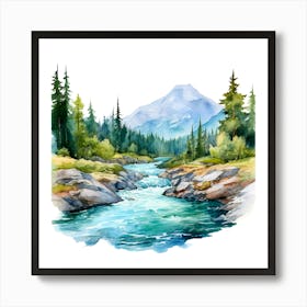 Watercolor Landscape 12 Art Print