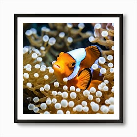 Clownfish In Anemones Art Print