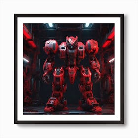 Red Robot 2 Art Print