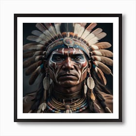 Native Warrior 4 Art Print