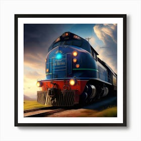 Train On The Tracks 2 Art Print