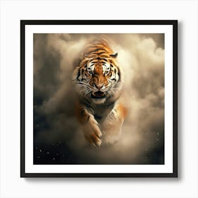 Tiger In The Clouds Art Print