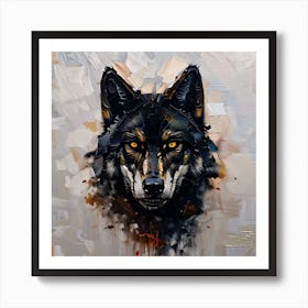 A Wolf head Painting Art Print