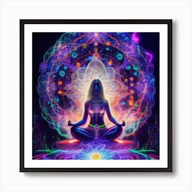 Meditating Woman 2 Art Print