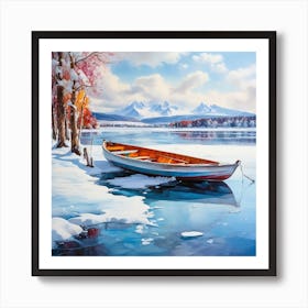 Boat On The Lake Art Print