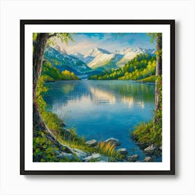 Alpine Lake Art Print