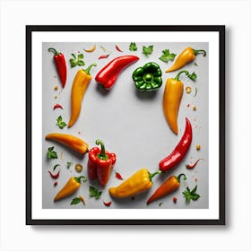 Peppers In A Circle 14 Art Print