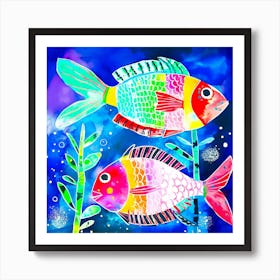 Two Colorful Fish Art Print