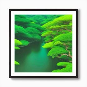 Green Forest 1 Art Print