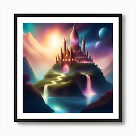 Castle At Night Art Print