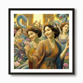 Aphrodite'S Garden Art Print