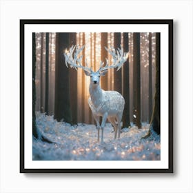 Crystal stag Art Print