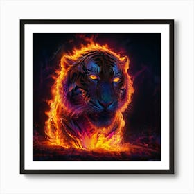 Fire Tiger 2 Art Print