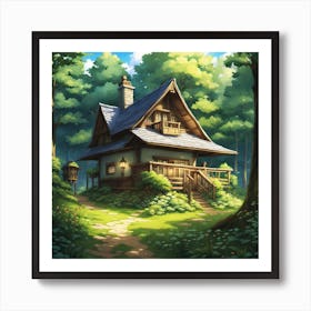 House In The Woods Art Print