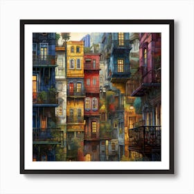 City At Night 4 Art Print