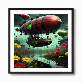 Zepelin Rosa Del Futuro Art Print