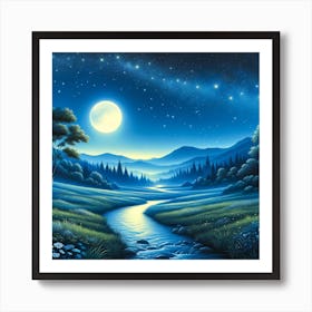 Moonlit Serenity Art Print