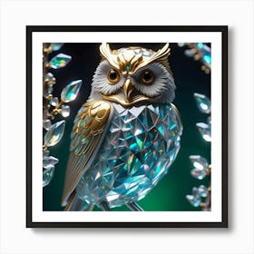 Crystal Owl Art Print