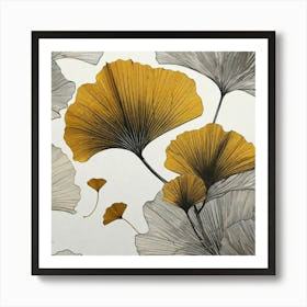 Ginkgo Leaves 22 Art Print