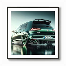 Green mk7 golf gtd Art Print