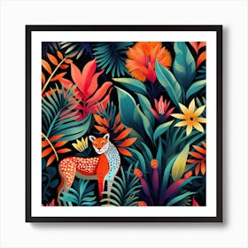 Jungle Seamless Pattern 1 Art Print