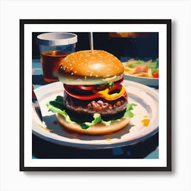 Burger 3 Art Print