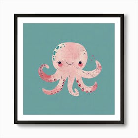 Charming Illustration Octopus 3 Art Print