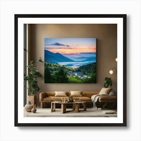 Sunset In The Mountains 42 Art Print