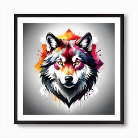 Wolf Head 9 Art Print