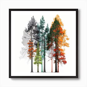 Fall Trees Art Print