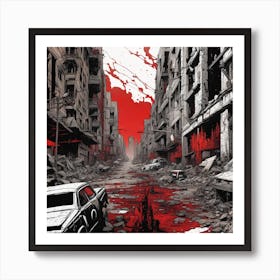 Streets of Blood Art Print