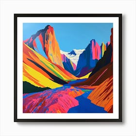 Colourful Abstract Los Glaciares National Park Argentina 1 Art Print