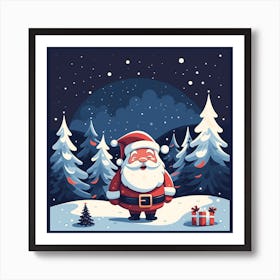 Santa Claus In The Forest 1 Art Print