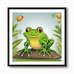 Frog In The Forest 1 Art Print