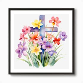 Easter Cross 1 Art Print