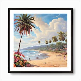 Tropical Beach Art Print