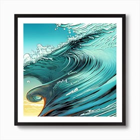 Comic Wave Art Print