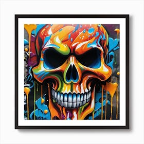 Colorful Skull 2 Affiche