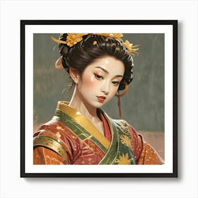 Creative Geisha Artwork 27 Art Print