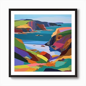 Colourful Abstract Pembrokeshire Coast National Park Wales 2 Art Print