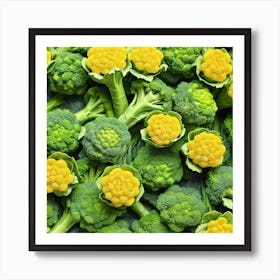Close Up Of Broccoli 12 Art Print