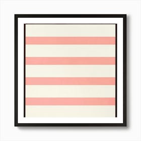 Pink And White Stripes Art Print